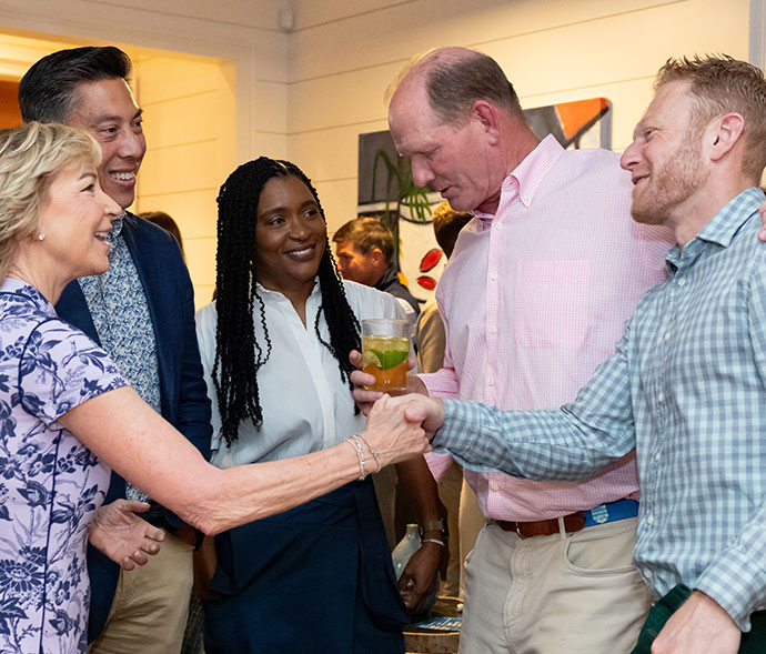 Chris Evert and donors at USTAF event