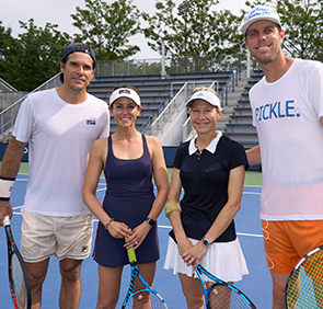 Sam Querrey and Tommy Haas with donors