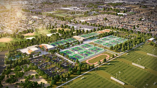 Rendering of the Carol Kimmelman Athletic and Academic Campus, which is slated to break ground in Los Angeles later this year.