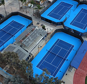 Refurbished tennis courts