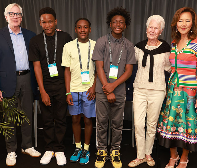 Judy Levering and young people